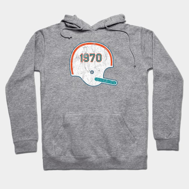 Miami Dolphins Year Founded Vintage Helmet Hoodie by Rad Love